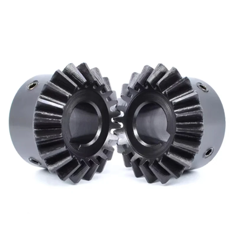 1Pcs 1:1 Bevel Gear 1M/1.5M/2M 20 25 30 Teeth 90 Degrees Meshing Angle Steel Gears Finish Bore 8-30mm With Step Keyway Gear