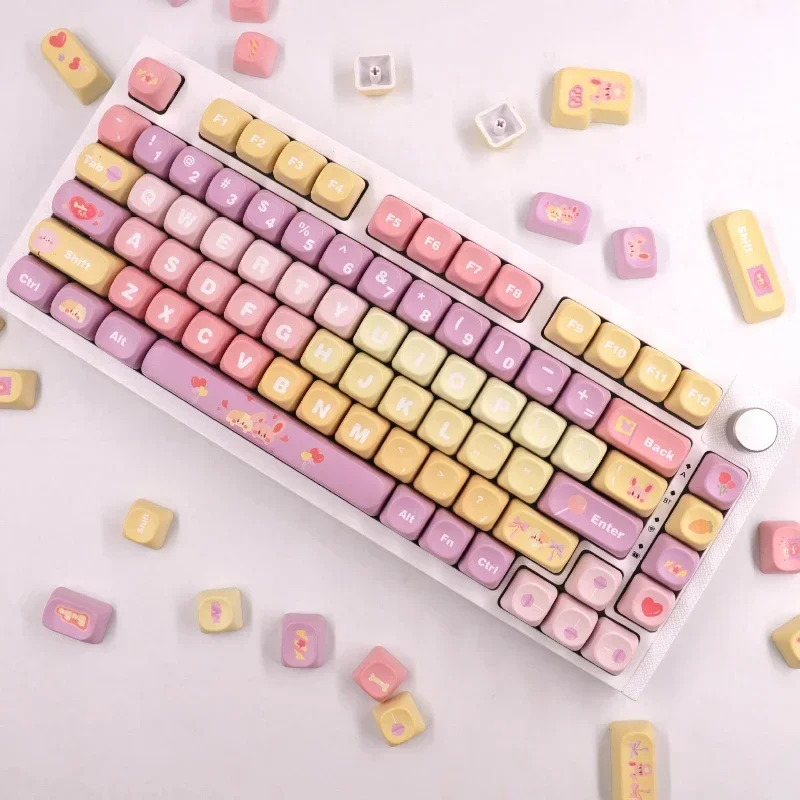 

Колпачки для клавиатуры, милые розовые колпачки для клавиш, замена колпачков для клавиатуры MOA, аксессуары для механической клавиатуры, декор для офиса, дома, работы