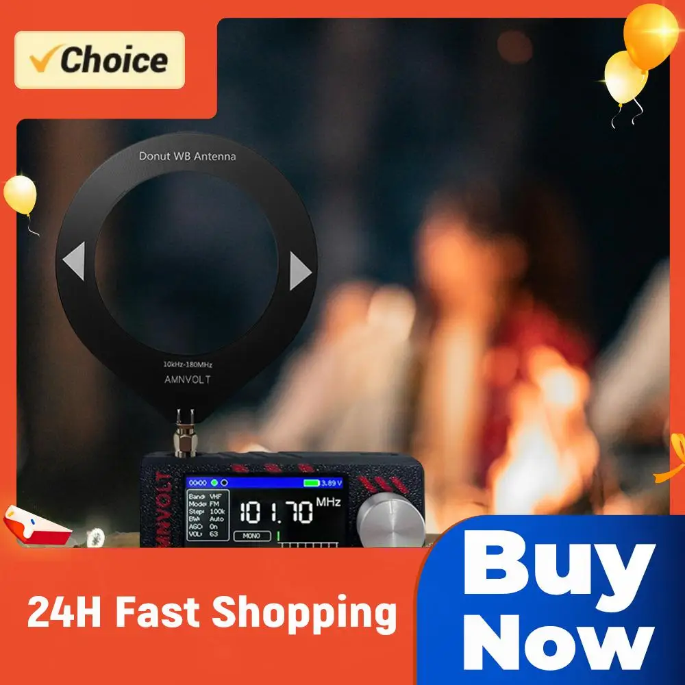 

Портативное мини-радио SI4732 0.5-108 МГц с 1.9-дюймовым IPS-экраном, приемник для всех диапазонов: КВ, СВ, МВ, УКВ