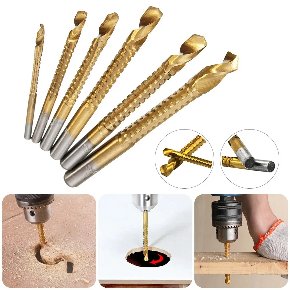 6PCS HSS4241 high speed steel plated with titanium, beaver saw drill. Wood, drywall, plastic, even metal. Grab any shape your h view 5