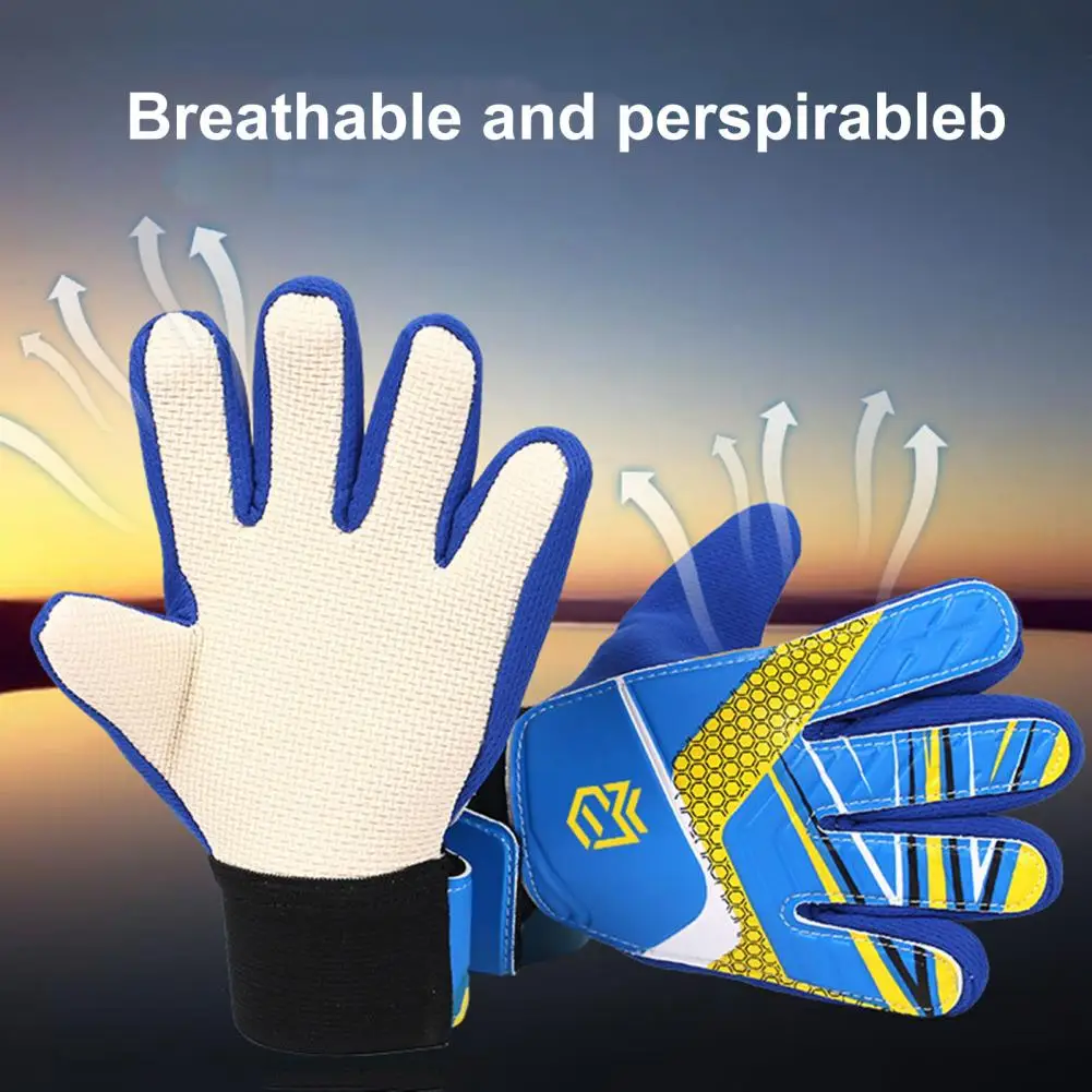 Football Gloves Breathable Impact Resistant Goalkeeper Gloves For Kids Adults Premium Grip Non-slip Texture Ideal Soccer Gloves