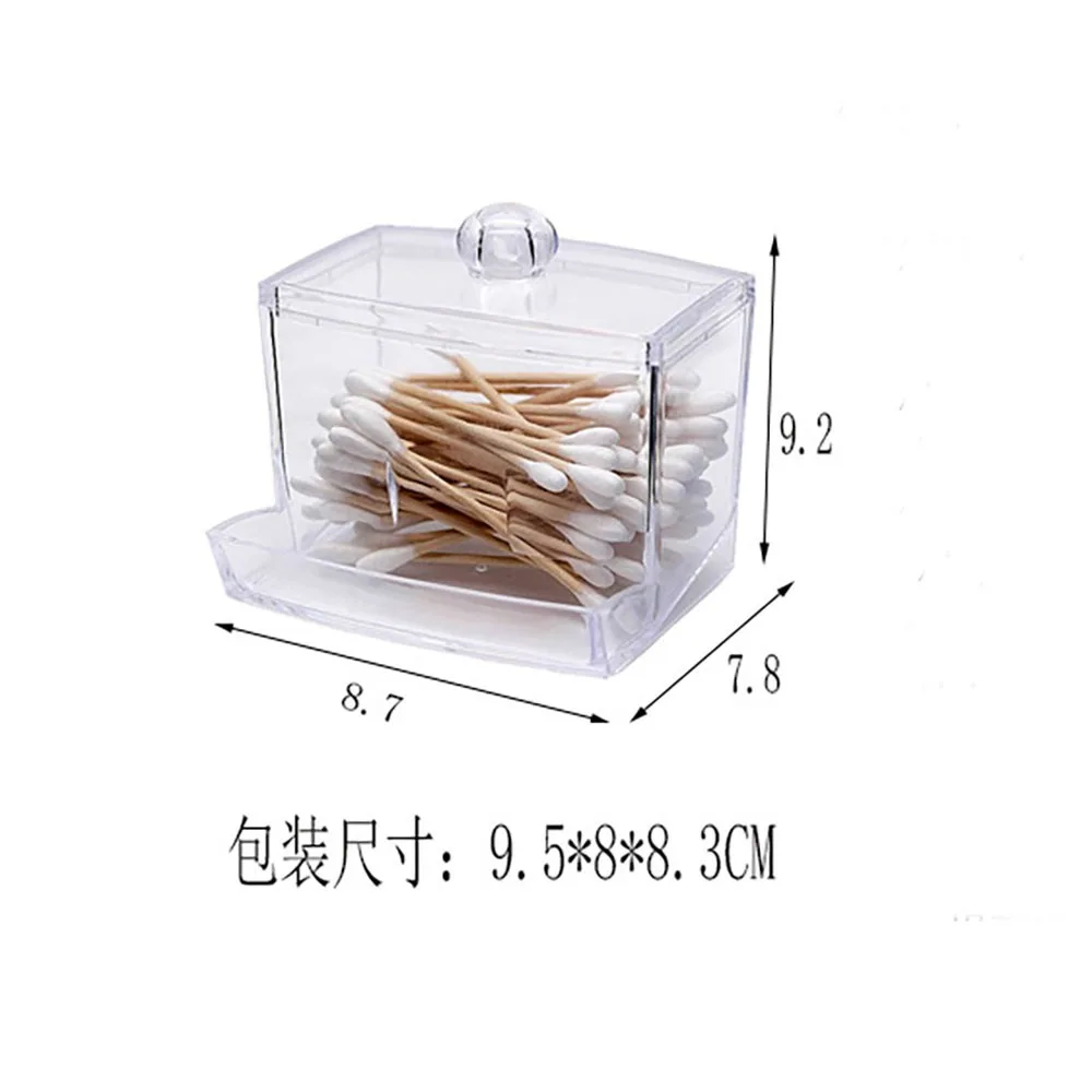 Storage Plastic Plastic Makeup Case Jewelry Storage Box Canister Organizer Cotton Swab Storage Box Cotton Swab Box