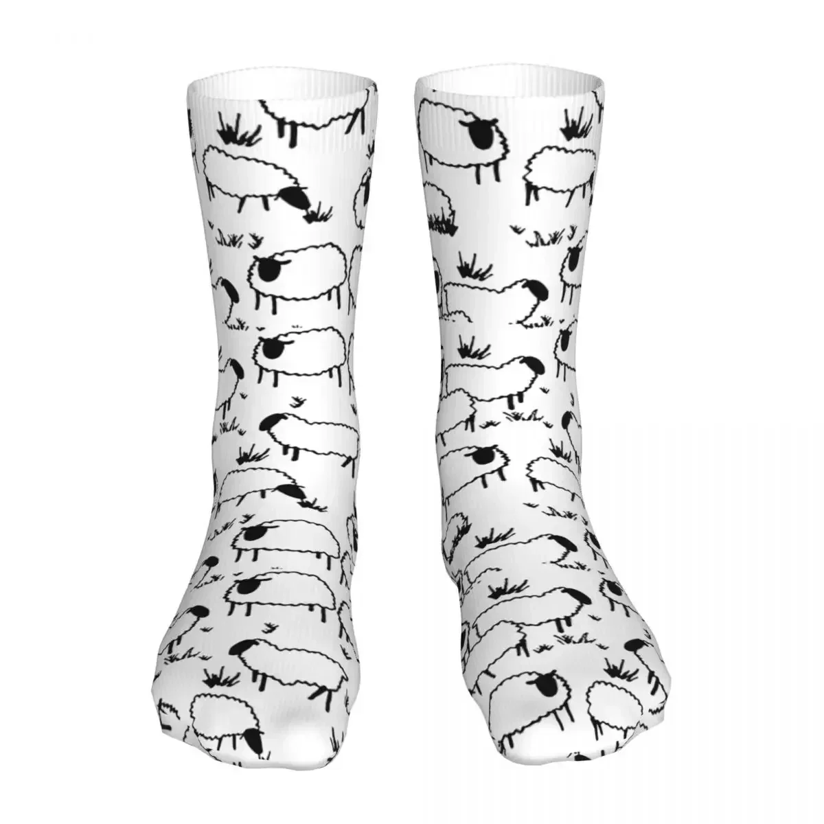 Sheep Pattern Socks Men's Women's Funny Happy Animal Cute  Hip Hop Spring Summer Autumn Winter  Gift