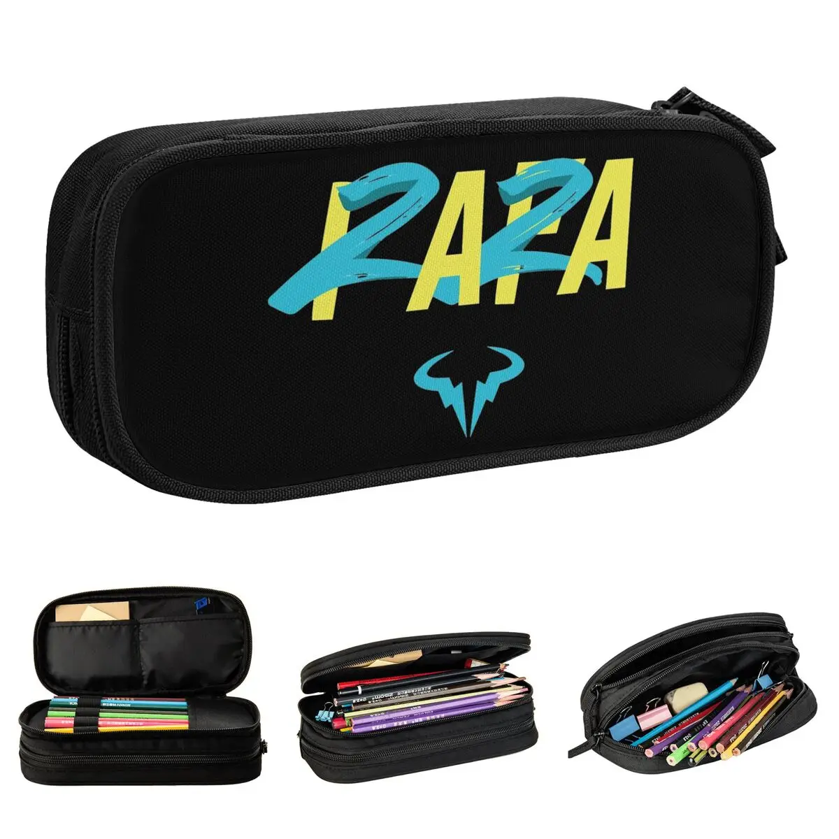 Classic Nadal Rafael Rafa Tennis US Open Pencil Cases Pencil Pouch Pen Holder for Student Bags School Supplies Zipper Stationery