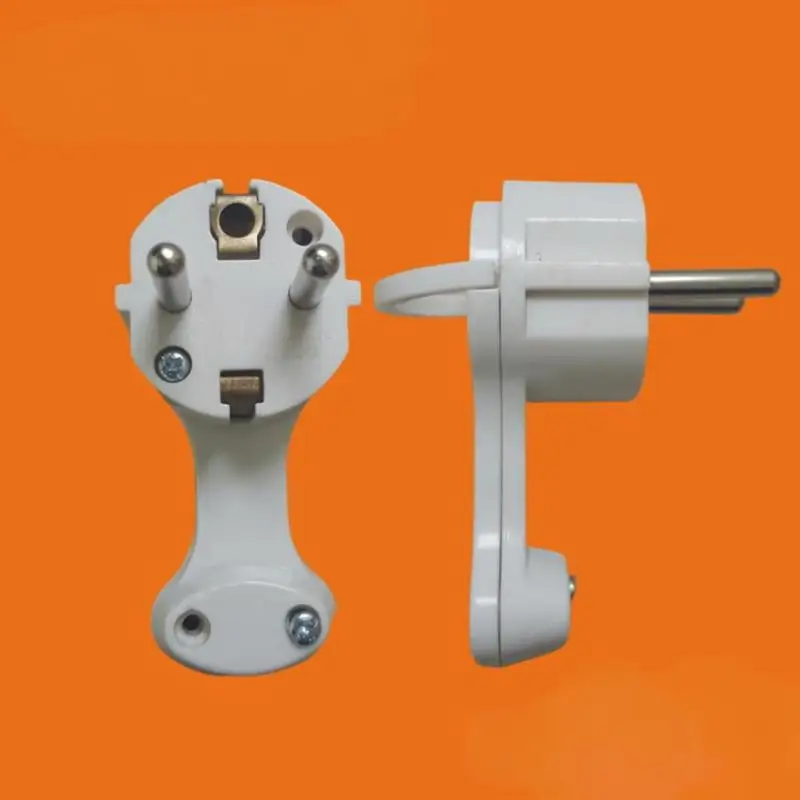 2 peças plugue angular branco plano, plugue plano schuko 250 v (16 a), plugue schuko, plugue schuko plano, plugue da ue