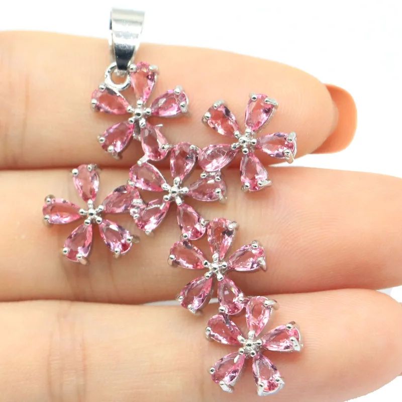 Real 925 Sterling Silver Pendant 52x32mm Jazaz Cross 7.6g Tourmaline Real Red Ruby Green Emerald Blue Sapphire Women Engagement