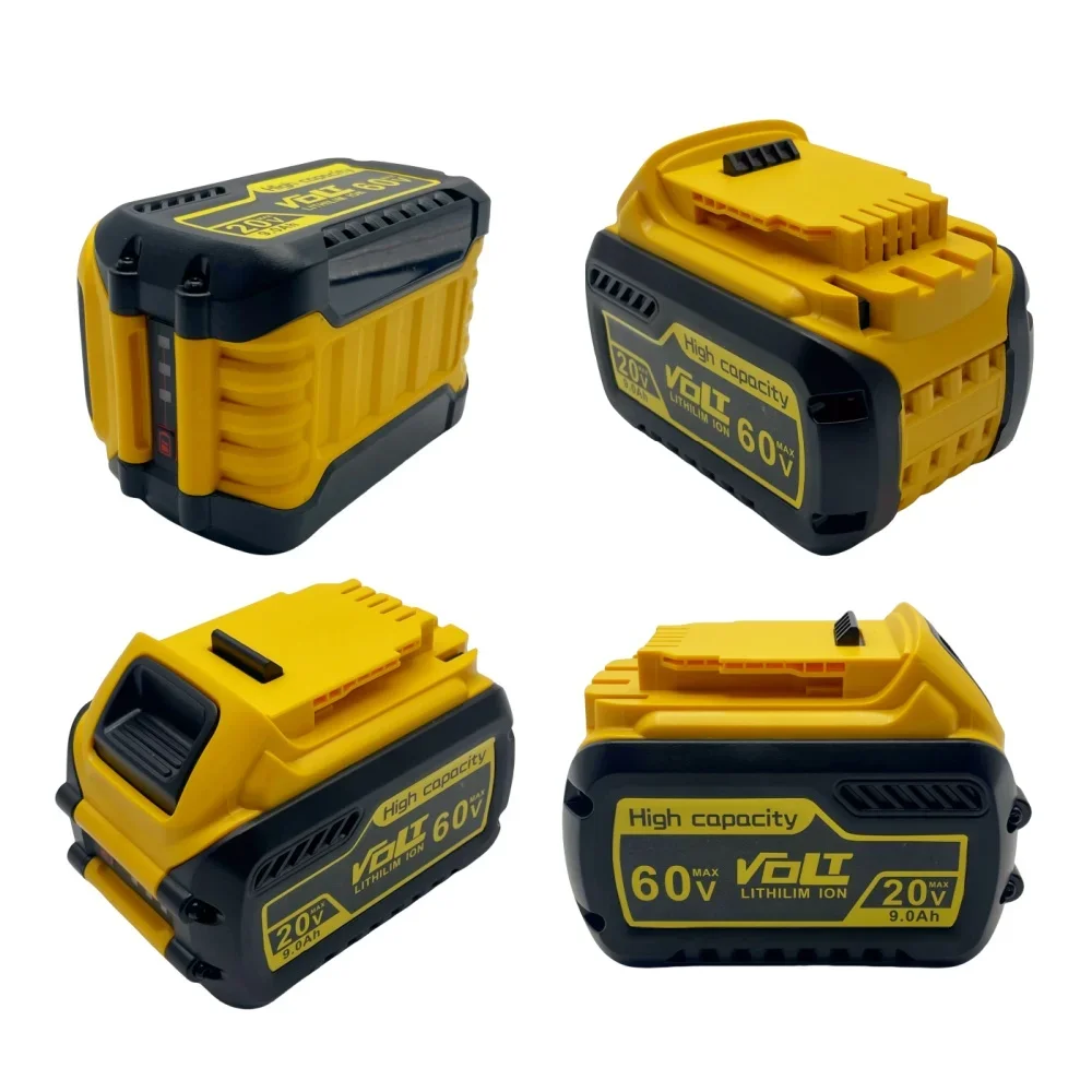 Batería de 60V para Dewalt 60V DCB606 9000mAh 20V MAX Li-ion batería DCB200 DCB609 DCB205 DCB204 DCB206 para herramientas eléctricas Dewalt 20V