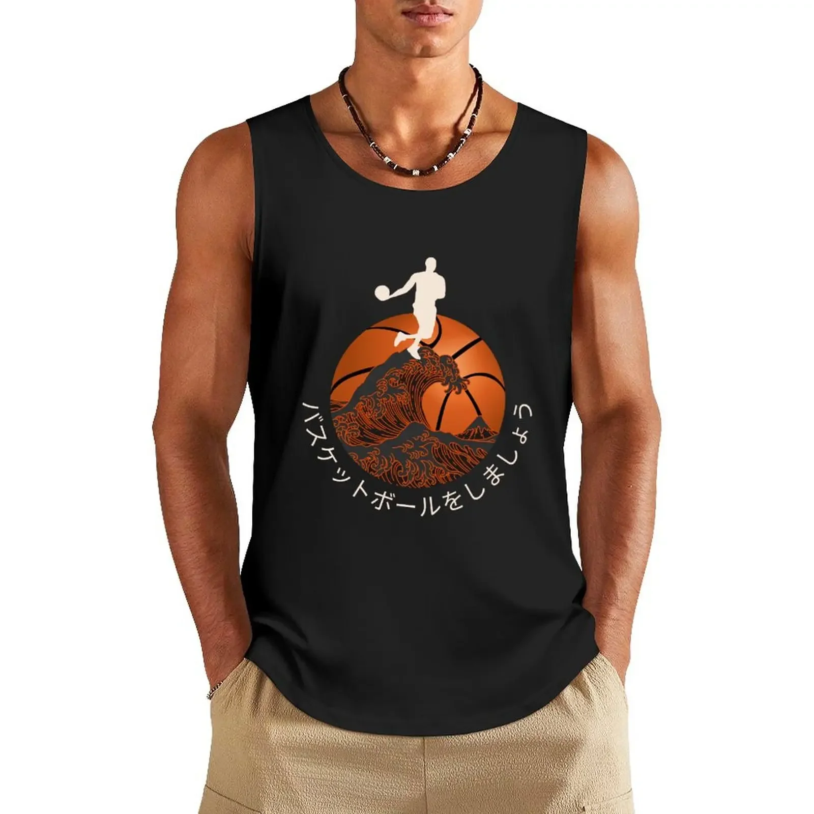 Let's play basketball Great Wave Japanese Art Tank Top man sexy?costume men clothing best selling products