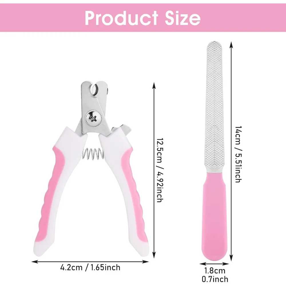 Pet Nail Clippers, Dog Nail Files, Dog and Cat Claw Pliers,professional Trimmers with Protection and Safety Locks