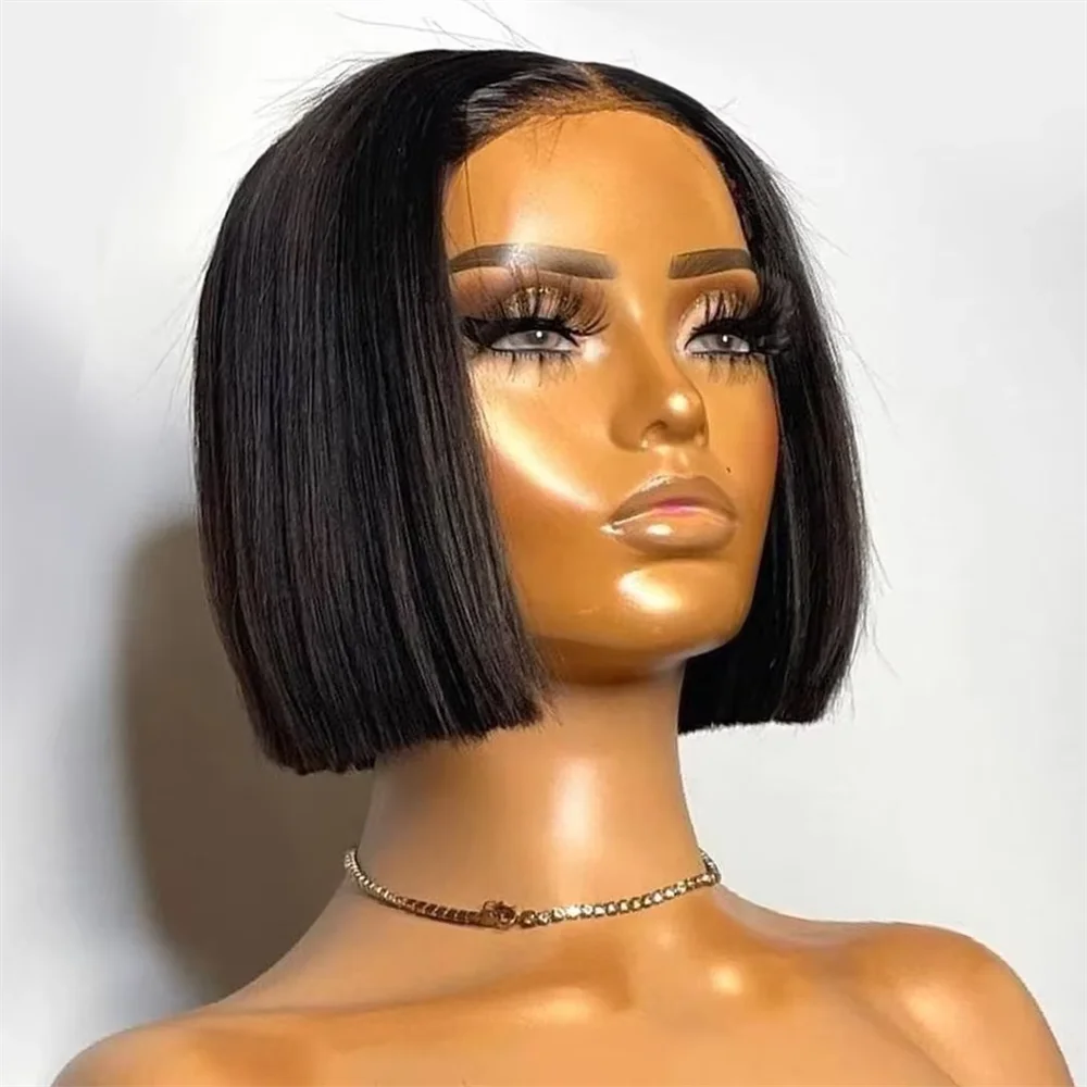 Wear And Go Bob Wigs For Women Human Hair 220% Straight Glueless Wig Ready To Go Human Hair Wigs Pre Cut Lace Air Wig Sale ﻿