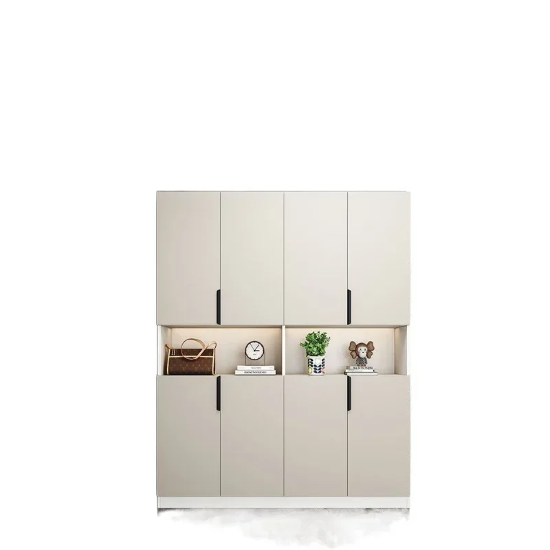 

Solid wood multi-functional entrance storage integrated home shoe cabinet, home entrance door against the wall, balcony storage