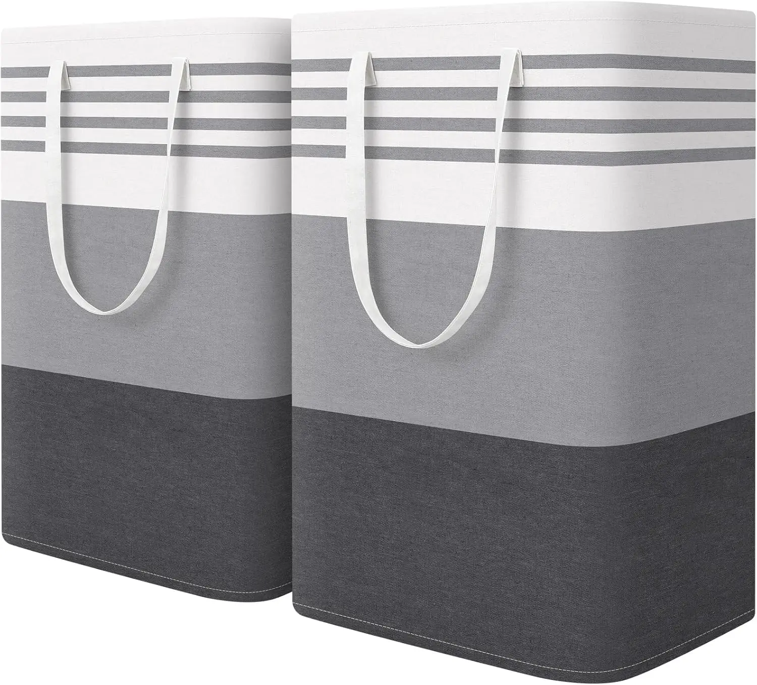 

2 Pack Laundry Baskets, Laundry Hampers, Freestanding Dirty Clothes Hampers with Reinforced Handles