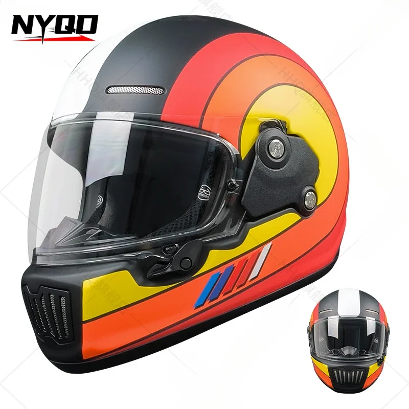 

DOT Ретро мотоциклетный шлем для езды по дороге Casco Street Cycling Capacete всесезонный антибликовый сертификат DOT для Honda для BMW