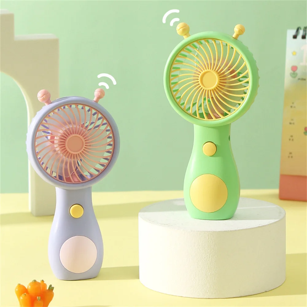 Cute Snail Charging Fan Handheld Mini Portable USB Charging Handheld Mini Fan Household Outdoor Pocket Compact Fan 1PC