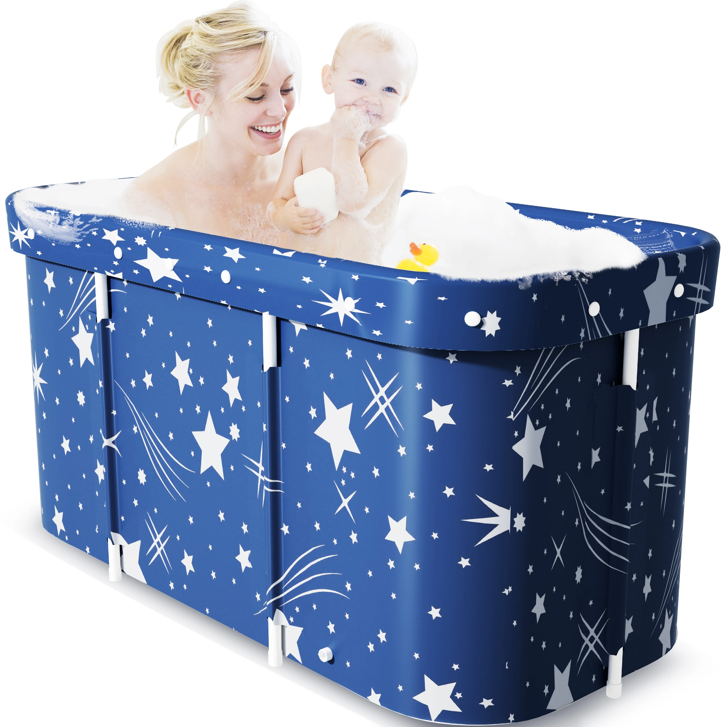 Folding Bath Tub Household Thickened Insulated Bathtub Portable Enlarged Bathing Bucket Foldable Adult Bathroom SPA Bucket