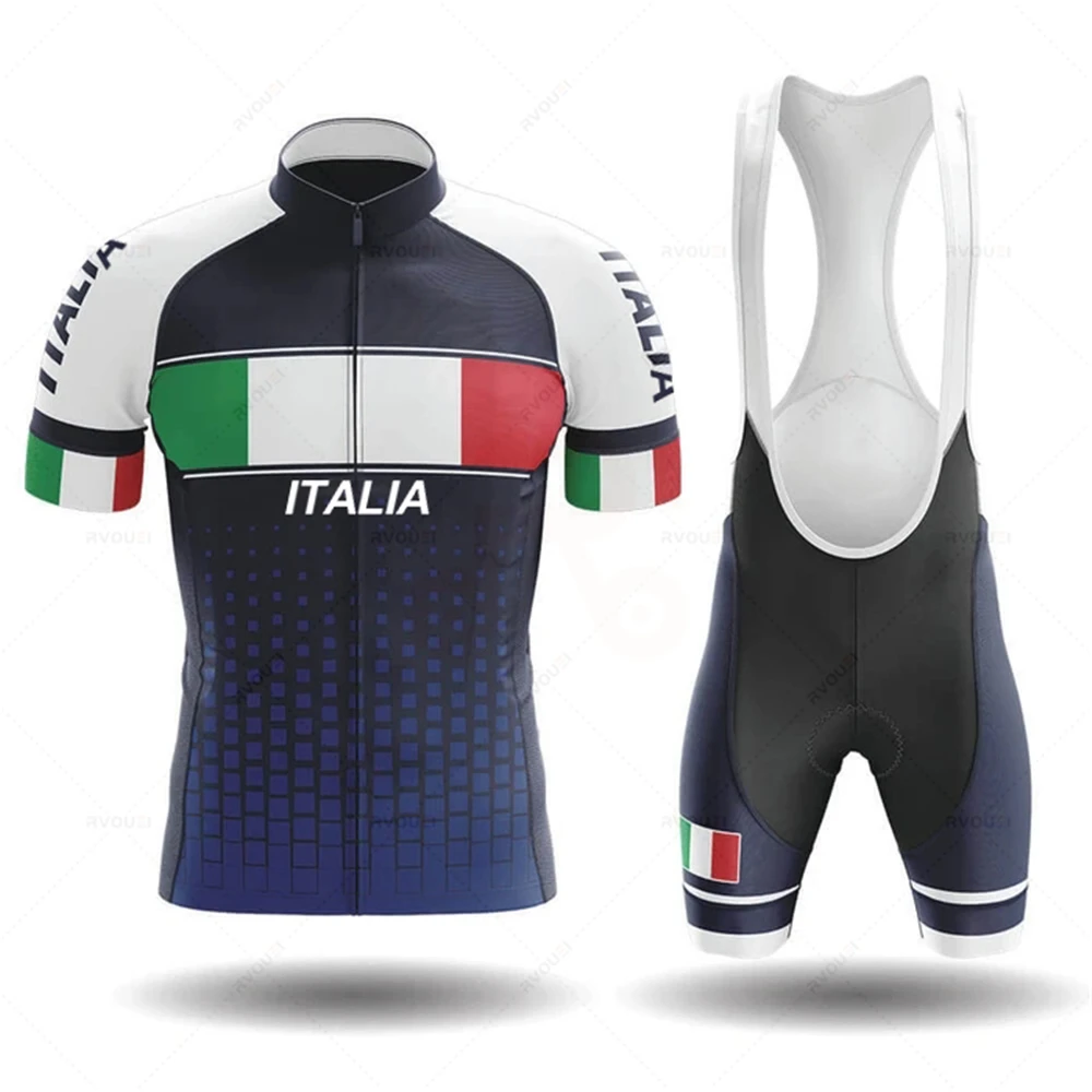 Italy Cycling Jersey Short Sleeve 2023 Team Men Bike Bib Shorts Clothes Maillot Cycling Sets MTB Clothing Ropa Ciclismo Maillot