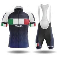 Italia Ciclismo Jersey manga corta 2023 equipo hombres bicicleta Bib Shorts Ropa Maillot Ciclismo conjuntos MTB Ropa Ciclismo Maillot