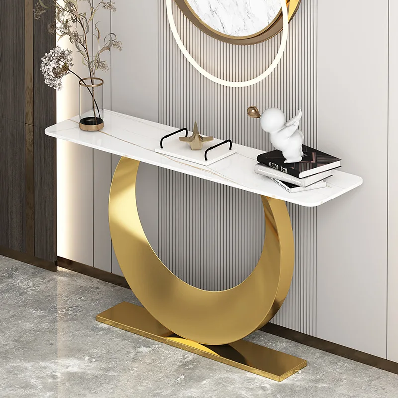 Rock Slab Table Narrow Super Entrance Platform Against Wall Strip Case Corridor