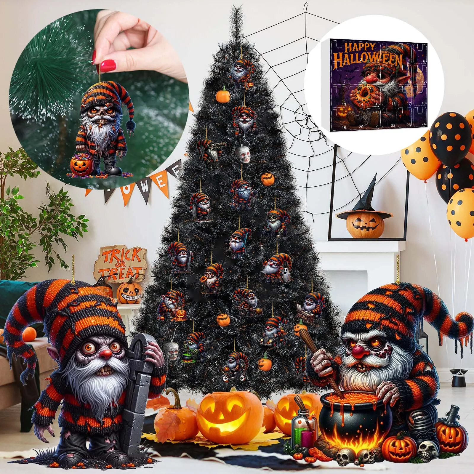 Timer 3 Minutes 2025 Halloween Box Set Halloween Countdown Calendar Children's Surprise Toy Set As A Gift Hot Tub Timer 1 Hour