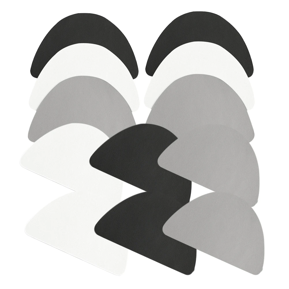 Parche de reparación de talón de zapato, pegatinas autoadhesivas de reparación de botas de PU para agujeros de zapato, parches adhesivos, parches de reparación de talón, 12 Uds.