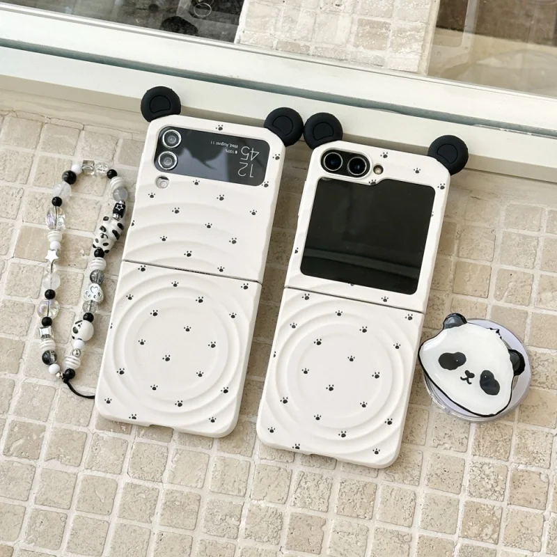 

SamsungZFlip5/6/7Cartoon Panda Phone Case Suitable for HuaweipuraXWave Shell Huawei Pocket 2