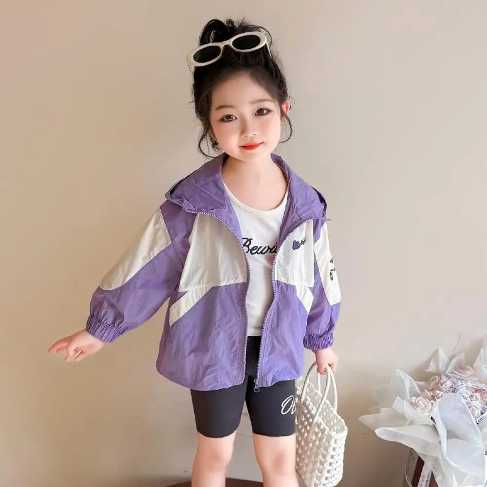 

Sanrio Girls Kuromi солнцезащитная одежда, летние легкие и тонкие крутые топы с героями мультфильмов, детское пальто с защитой от ультрафиолета, детская куртка, футболка