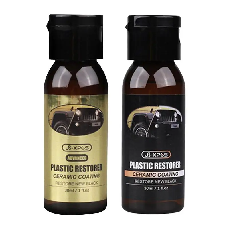 

30ml Plastic Restorer Ceramic Coating Agent Car Rubber Refurbish Plastic Renovator Back To Black Gloss Car Detailing Accessories