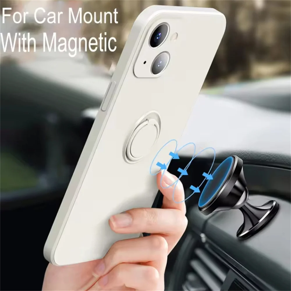 حافظة فاخرة أصلية من السيليكون السائل لهاتف آيفون 16 15 ProMax 14 15 16 Plus 13 12 Mini 11 X XR مع حزام غطاء ناعم