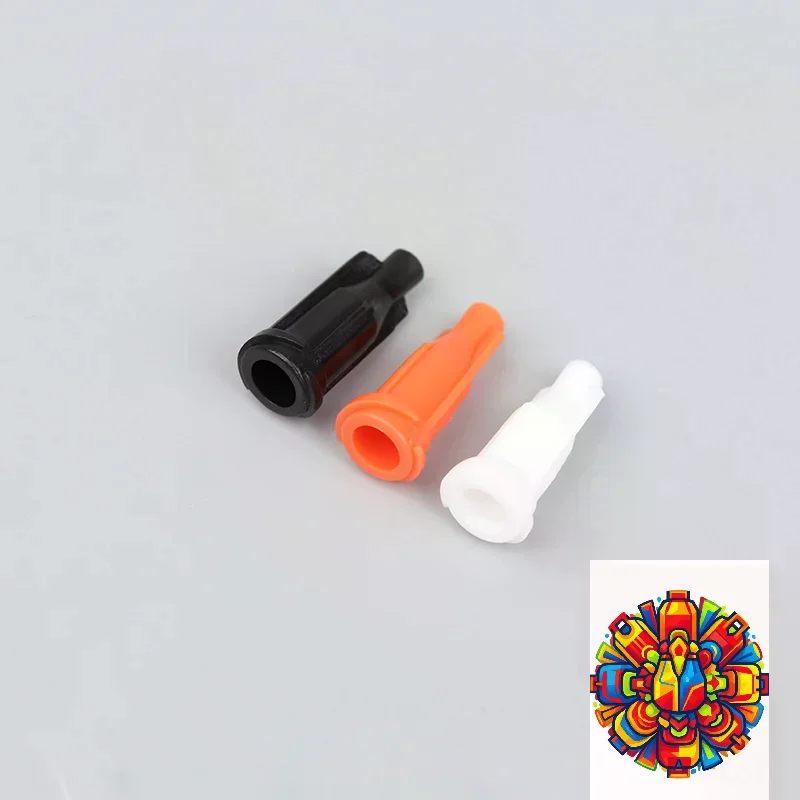 100Pcs Plastic Syringe Tips Caps Injector Dispenser Dispensing Needle Sealing Plug Standard Syringe Stop Caps Supplies