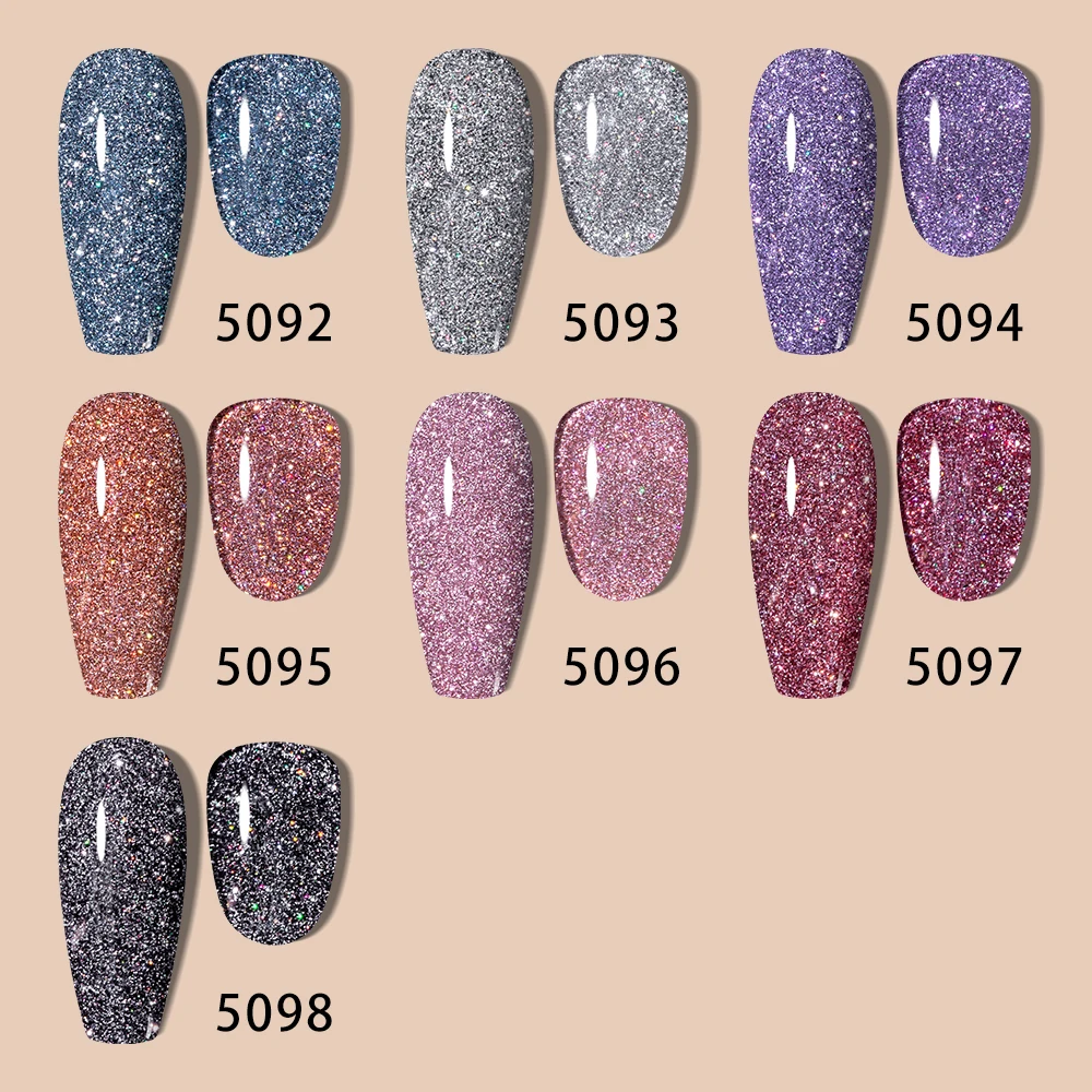 Brokat żelowy lakier do paznokci UV RG 15ml do Manicure diamentowy lakier półtrwały lakier do Salon paznokci akcesoriów artystycznych