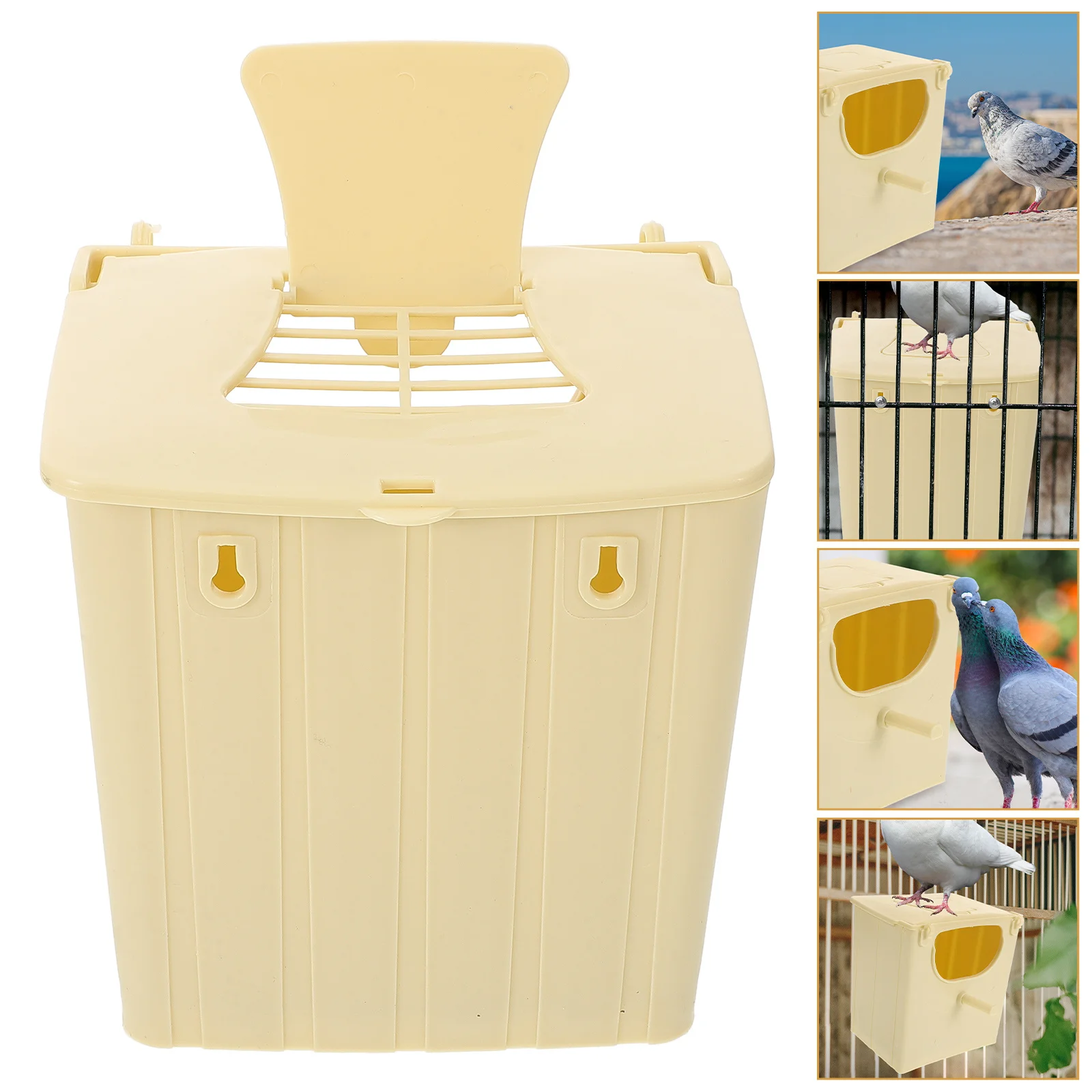 

3pcs Breeding Nest Box Plastic Hanging Hut For Garden Yard Home Roosting Nesting Cage Supplies Bird Raising Space Sturdy Durable