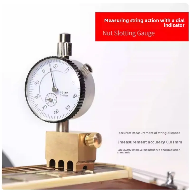 

Standard Folk Electric Guitar String Distance Ruler Height Measurement Dial Indicator Luthier Repair and Maintenance Tools