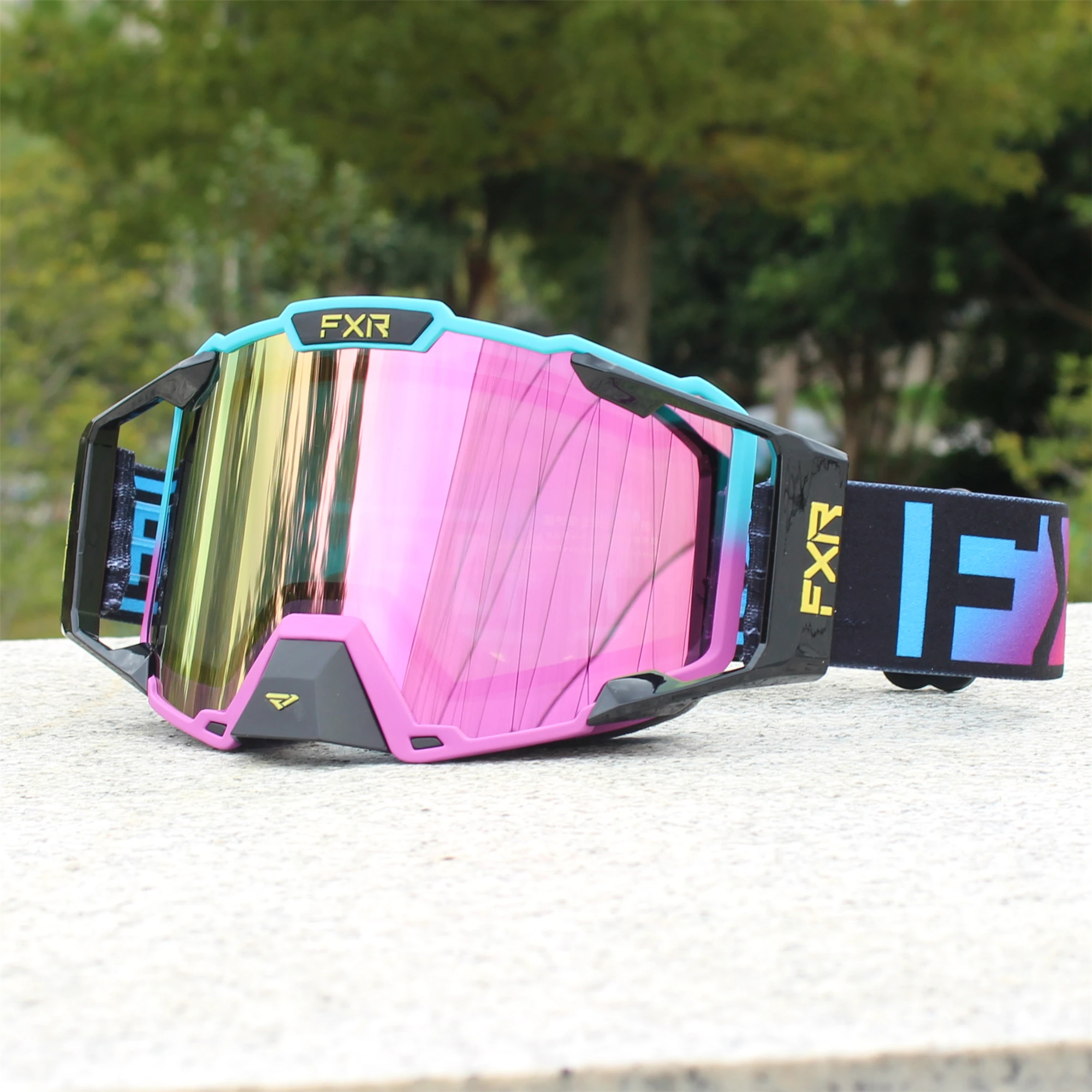 แว่นตาสำหรับขี่มอเตอร์ไซค์ FXR เลนส์สองชั้นป้องกันฝ้า แว่นตาสำหรับมอเตอร์ครอส แว่นตาสำหรับรถวิบาก ATV แว่นตาสำหรับเล่นสกี แว่นตาสำหรับขี่มอเตอร์ไซค์กลางแจ้ง แว่นกันแดดสำหรับปั่นจักรยาน