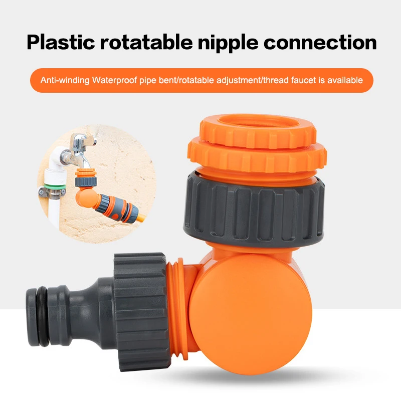 خرطوم حديقة 1/2 بوصة، موصل سريع، محول صنبور بقفل مقاوم للتسرب، تركيب بلاستيكي لأنظمة الري والري في الحديقة