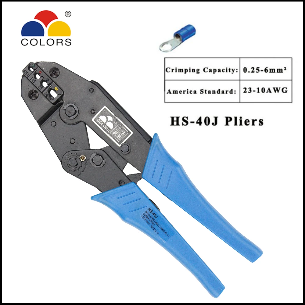 tool ratchet crimping plier european style HS-40J Insulated terminals