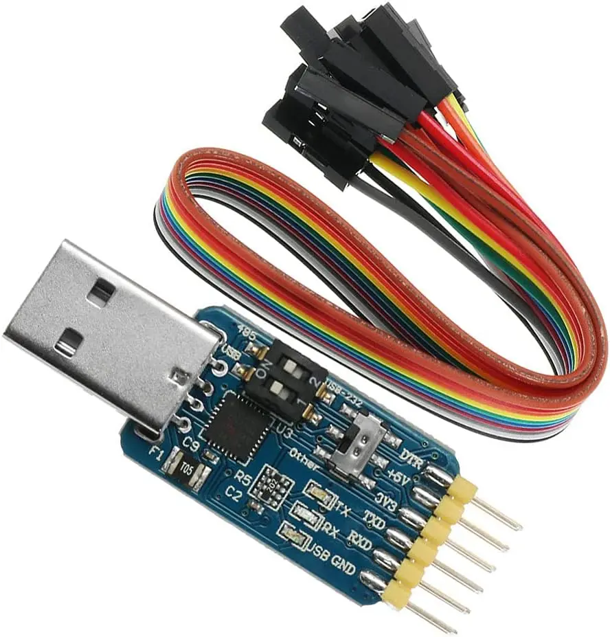 

CP2102 USB to TTL UART 232 485 Port Mutual Convert Adapter USB Serial Port Adapter 6 in One Multi-Functional USB Serial Debug To