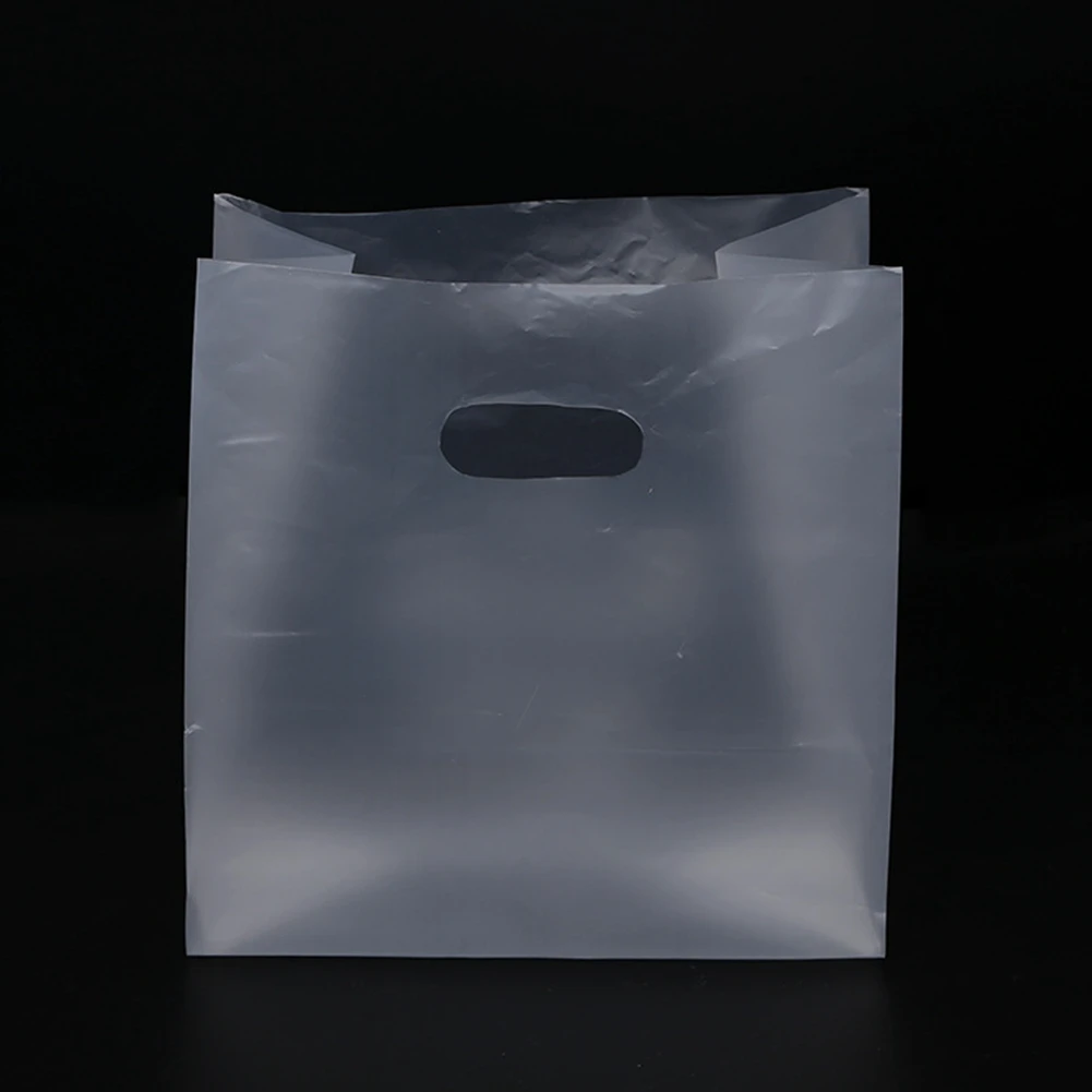 A67P-50 Pcs Thank You Plastic Gift Bag Plastic Shopping Bag With Handle Christmas Wedding Party Gift Bag Candy Cake