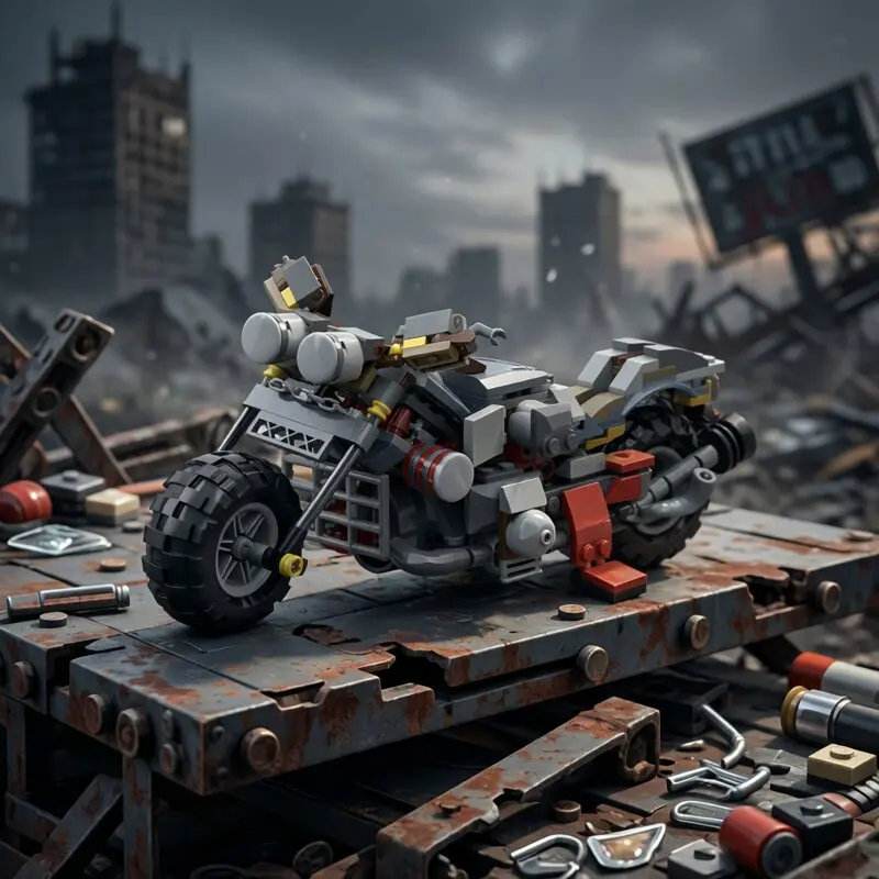 

MOC Super Cool Muscle Motorcycle Boy's Assembly Building Blocks Toy Mini HaLei Model DIY Adult Collection Birthday Gift Ornament
