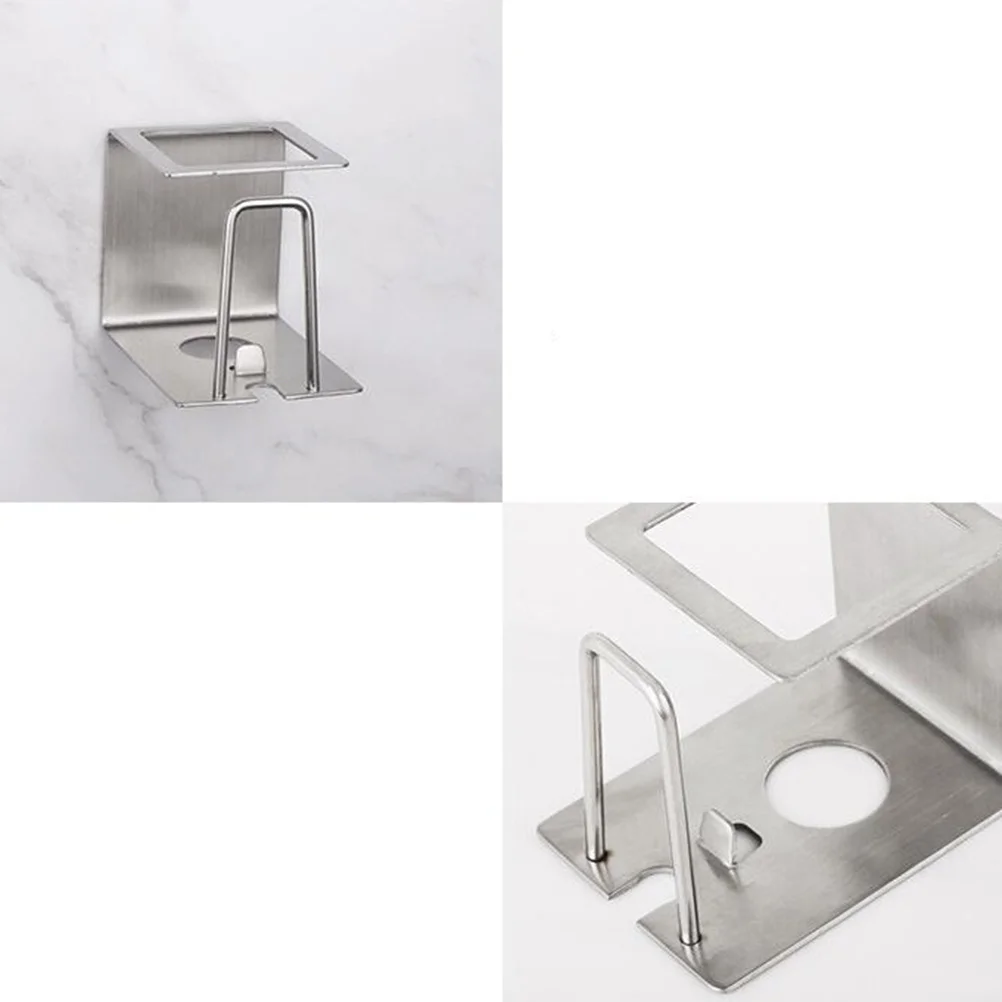 

Stainless Steel Toothbrush Holder Wall Mounted Bathroom Accessory Storage Shelf With Cup Rack For Toothbrush Toothpaste
