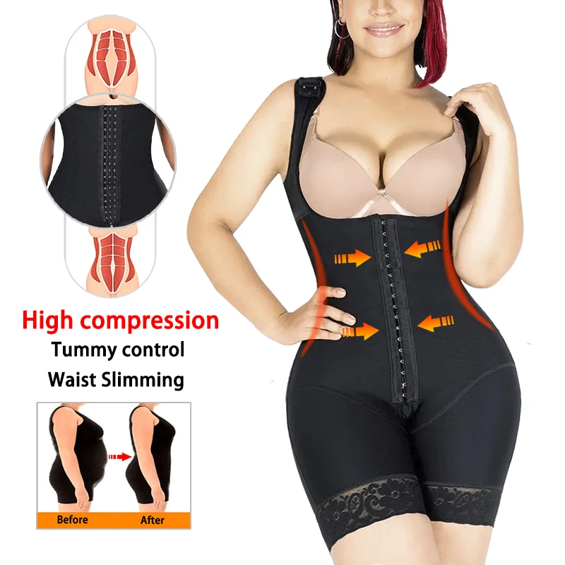 Fajas Reductoras Body Shaper Slimming Sheath Flat Belly Shapewear Tummy Control Bodysuit Postpartum Bodices Girdles Woman Corset