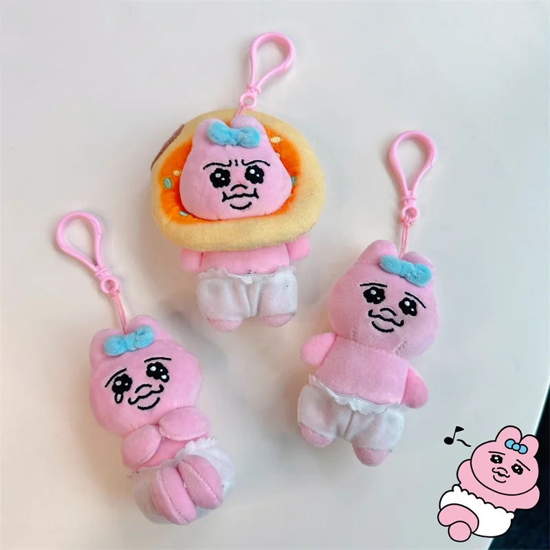 11Cm Kawaii Opanchued Ugly Trouser Rabbit Plush Keychain Pendant Anime New Funny Plush Doll Backpack Pendant Gifts