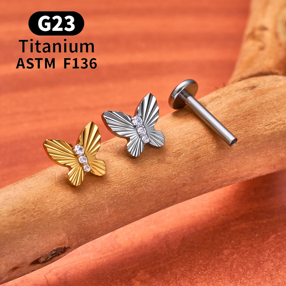 ASTM F136 Titan Tiny Trinity CZ Blumen-Labret-Stud 16G Knorpel-Ohrring Nasen-, Lippen-, Tragus-, Conch-, Helix-, Ohrläppchen-Piercing-Schmuck – Detail 23