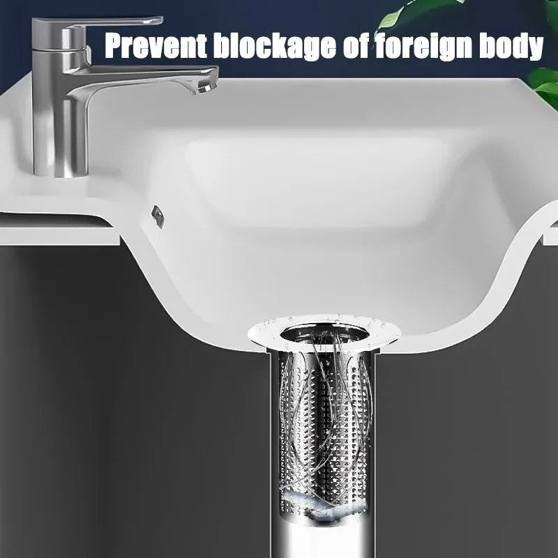 Stainless Steel Floor Drain Filter Kitchen Sink Drain Strainer Stopper Anti Clogging Hair Catcher Filters Bath Leak Proof Plug