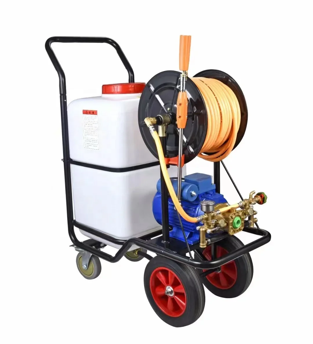 small farm garden tank sprayers 60L trolley type 1.1kw motor electric power pump spray machine for agriculture