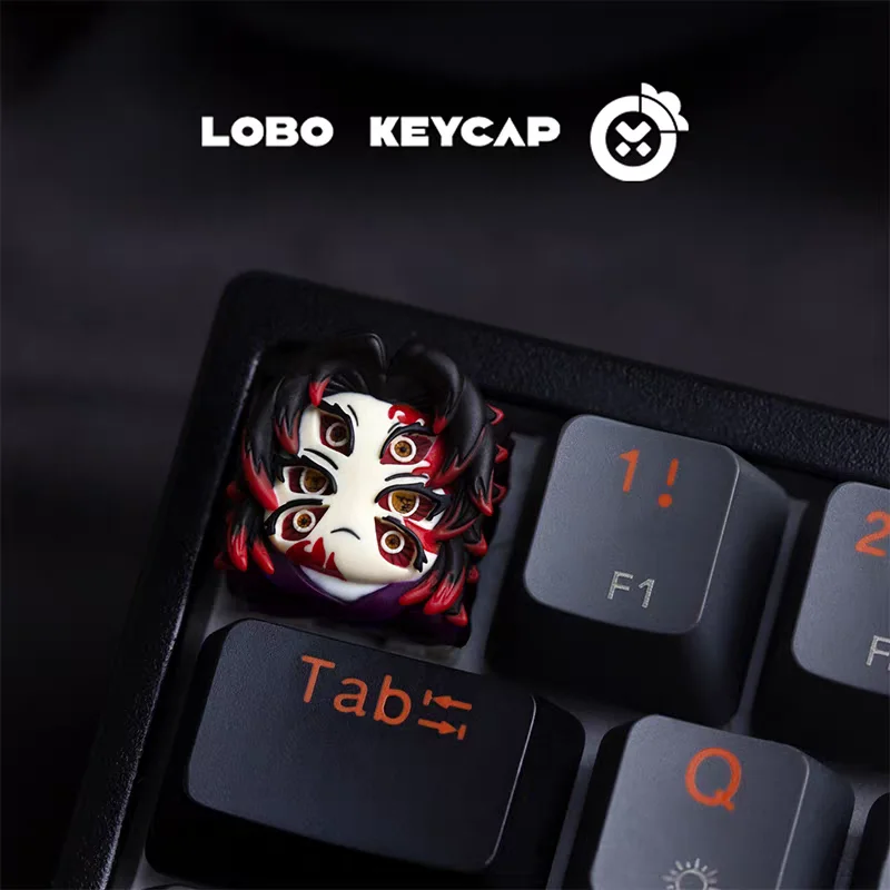 

Anime Kokushibou Key Caps Custom Resin Keyboard Caps Custom Douma Keycaps for Mechanical Keyboard Accessories Gift MX Switches