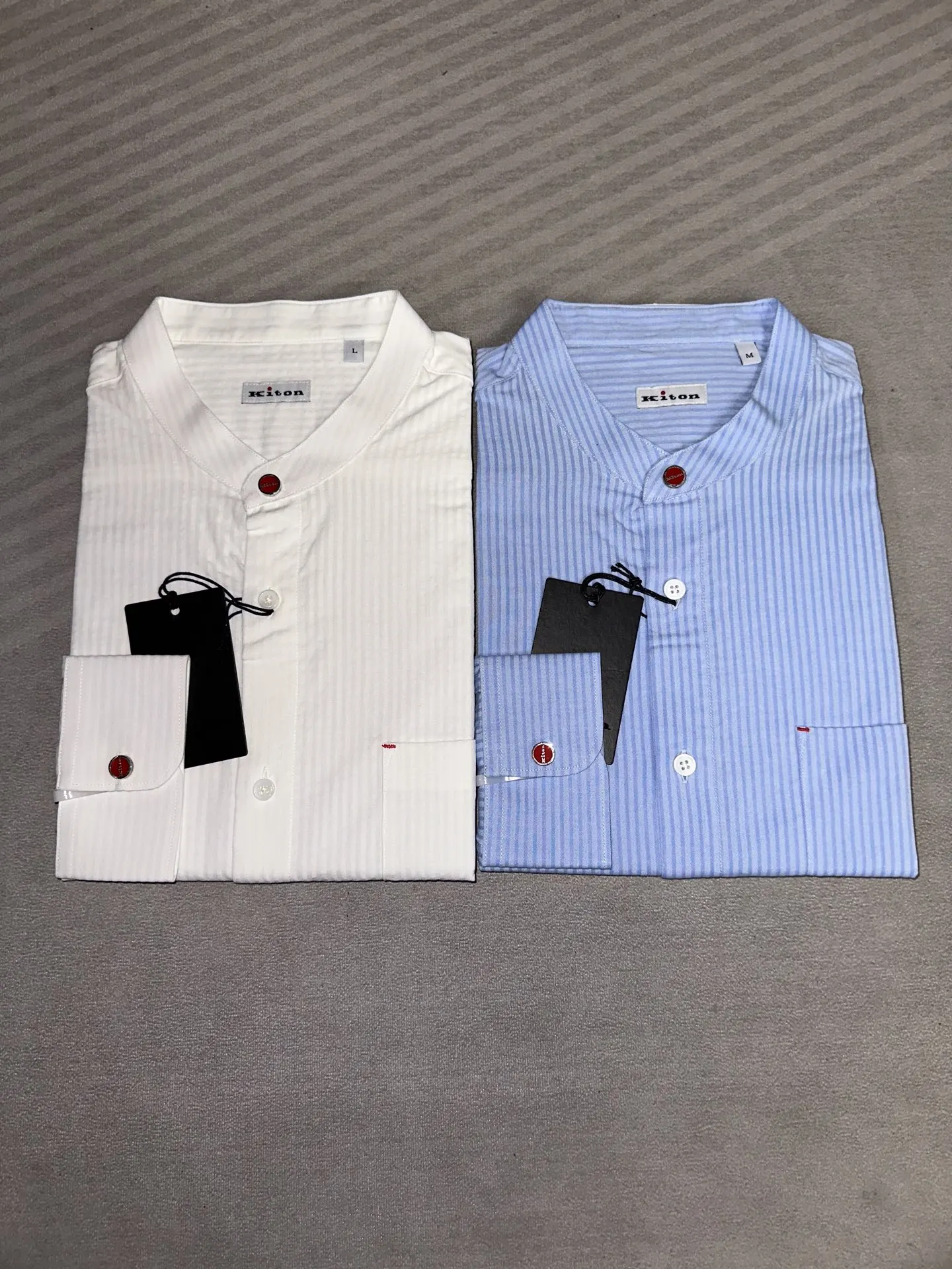Kiton26SS Summer New Italian Business Casual Simple Men's Long Sleeve Shirt
