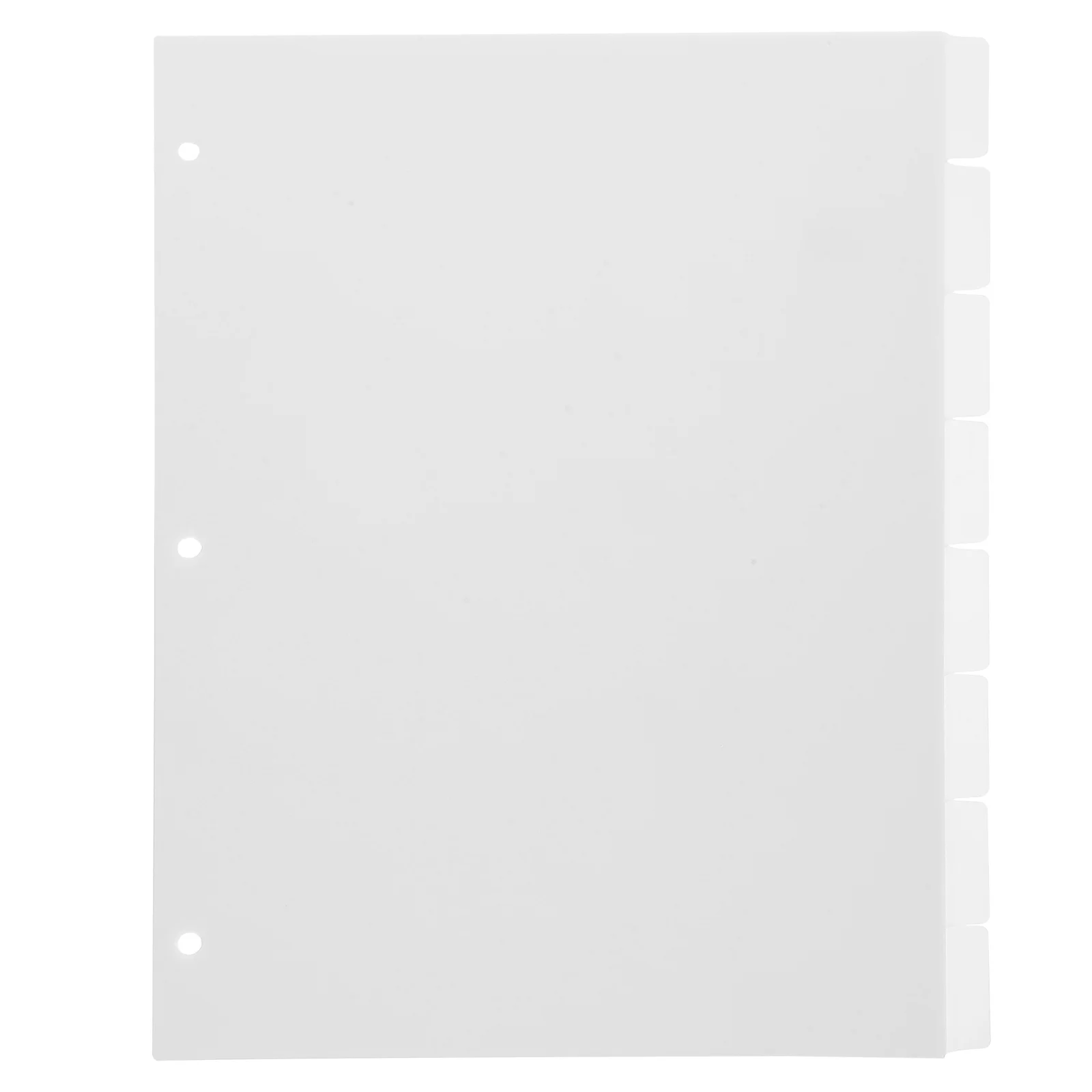 

8 Sheets Notebook Dividers for School Work Journals Reports Plastic Binder Tabs Index Dividers 3 Ring Binder