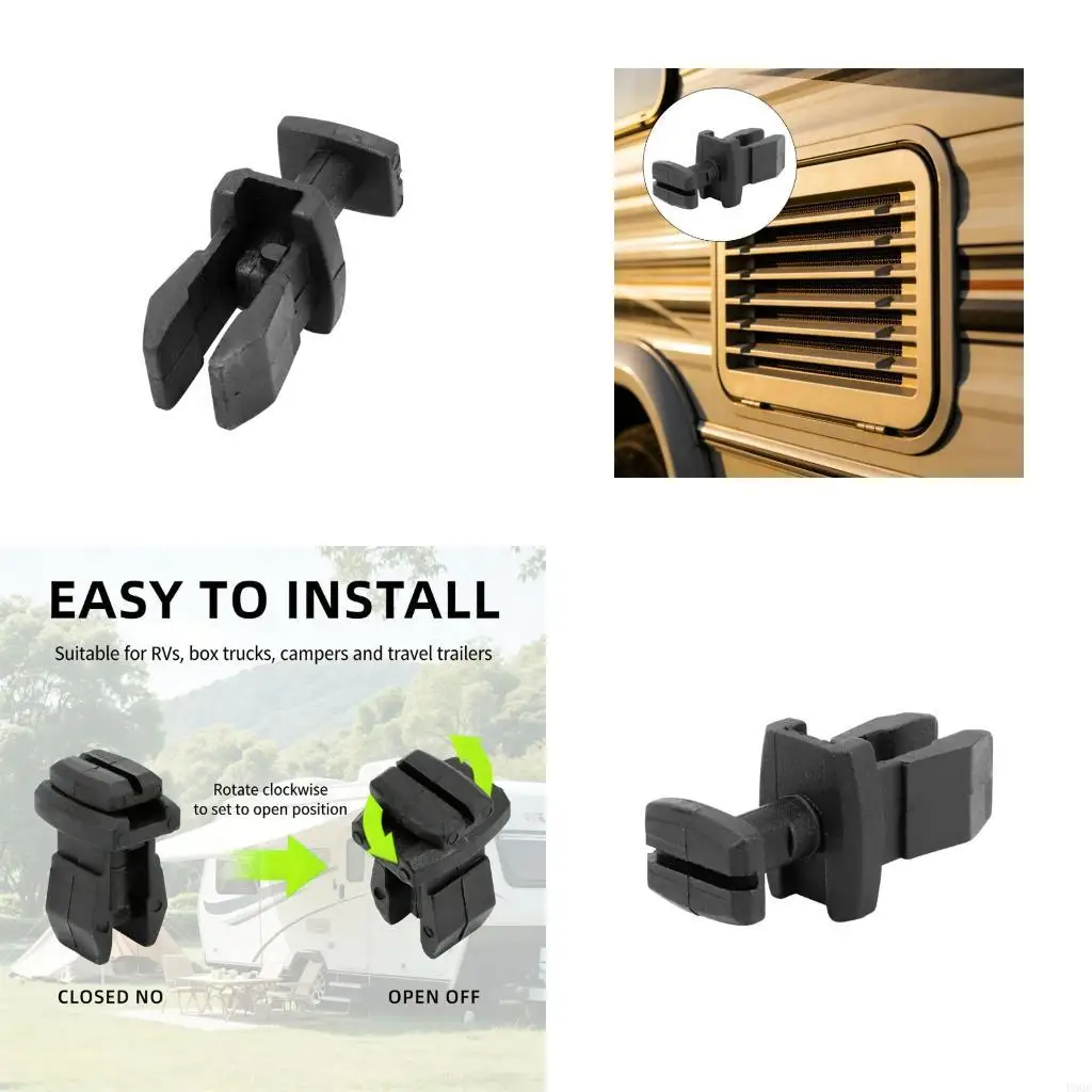 Set Of 4 Strong Motorhome Refrigerator Clips Prevent Vent Cover From Falling Off New
