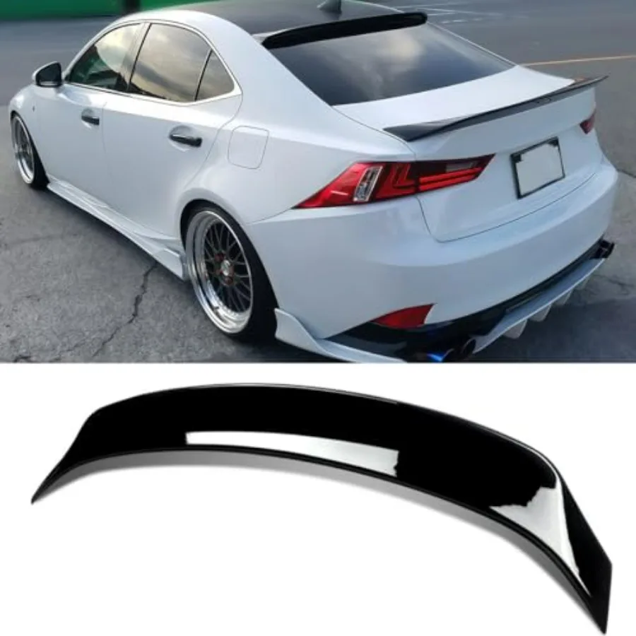 

Duckbill Rear Spoiler for 20142020 Lexus IS200t/IS250/IS300/IS350 Sedan, Glossy Black ABS Plastic Trunk Wing Lip
