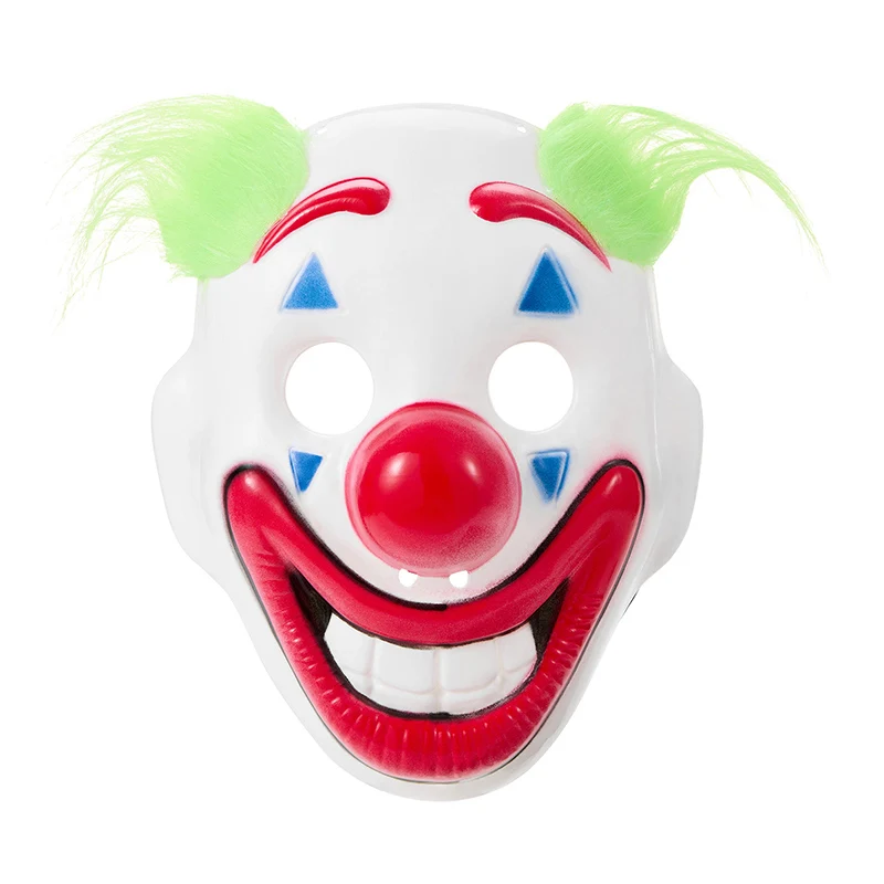 Novelty Clown Mask Halloween Cosplay Wig Clown Facewear Scary Masquerade Party Props Horror Cosplay Face Protector Trick Mask